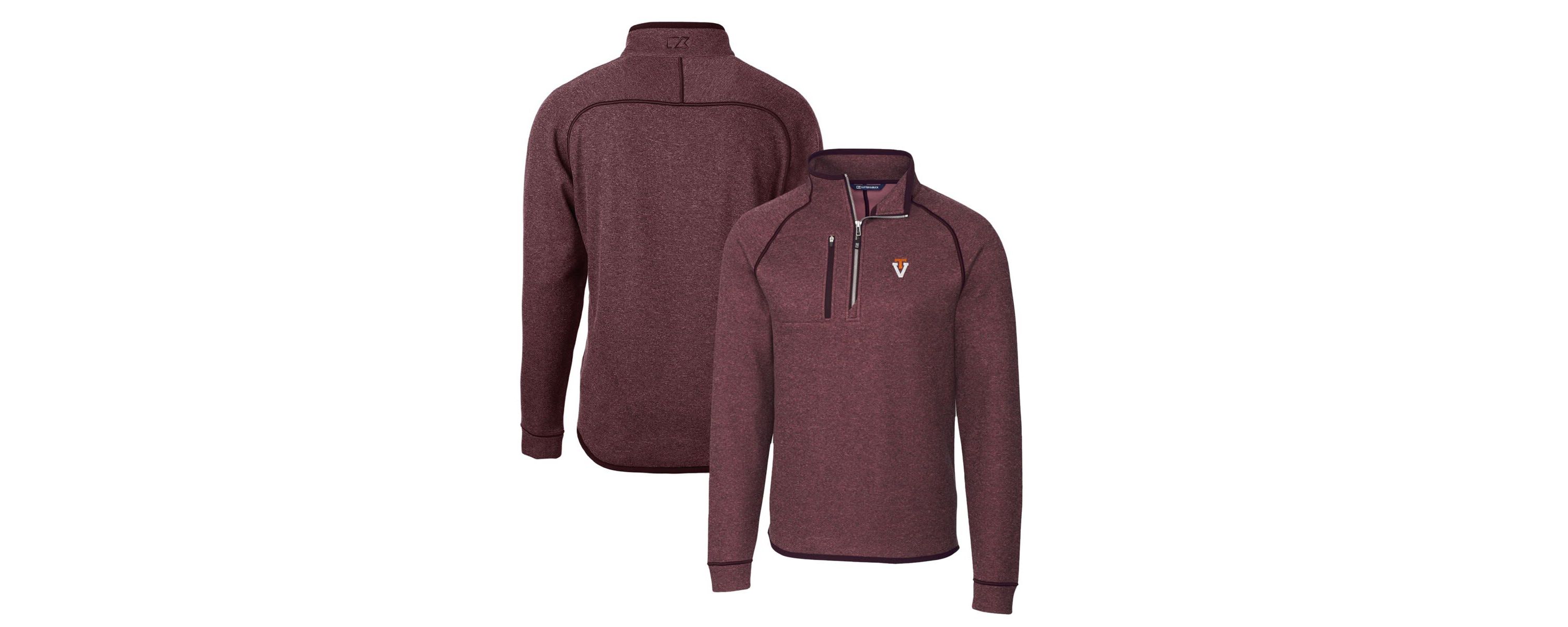 NCAA Virginia Tech Hokies Mainsail Sweater-Knit Half-Zip Pullover Jacket