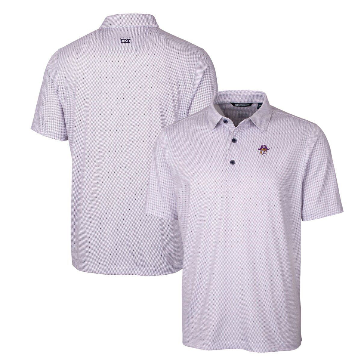 East Carolina Pirates NCAA ECU Pirates Primary Team Logo Pike Double Dot Print Stretch Polo