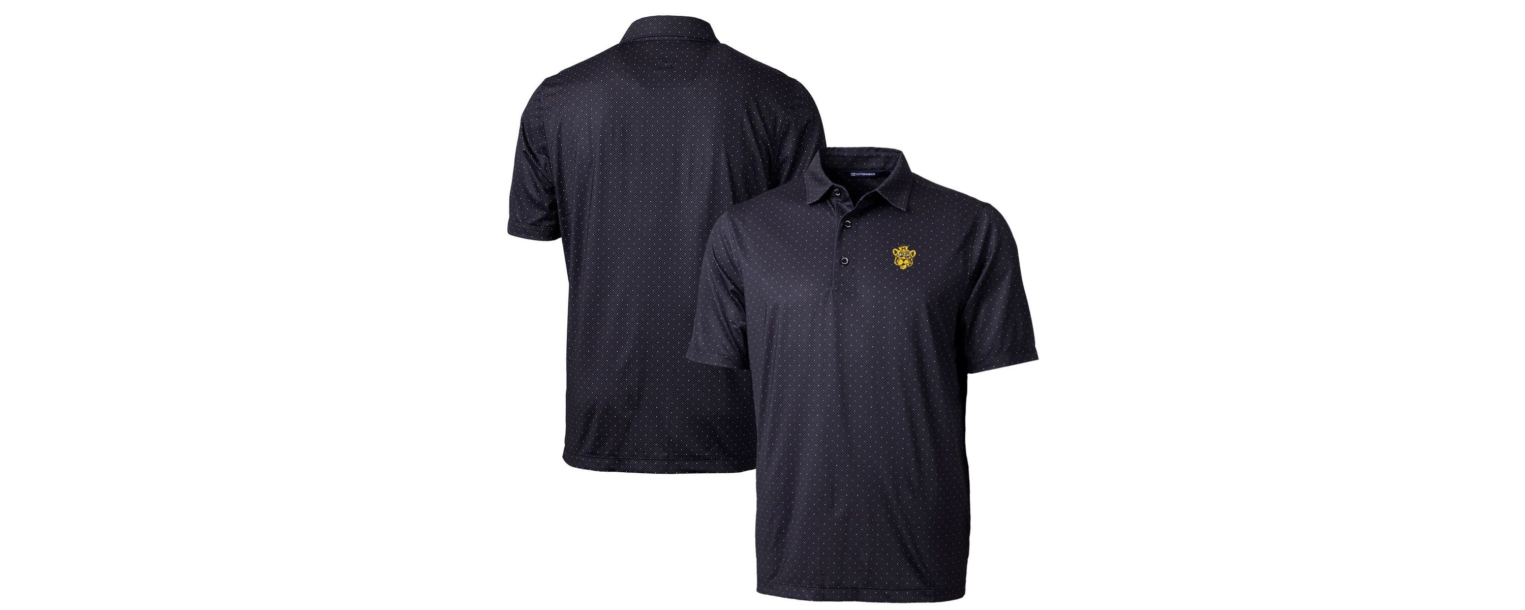 NCAA Missouri Tigers Primary Team Logo Pike Double Dot Print Stretch Polo