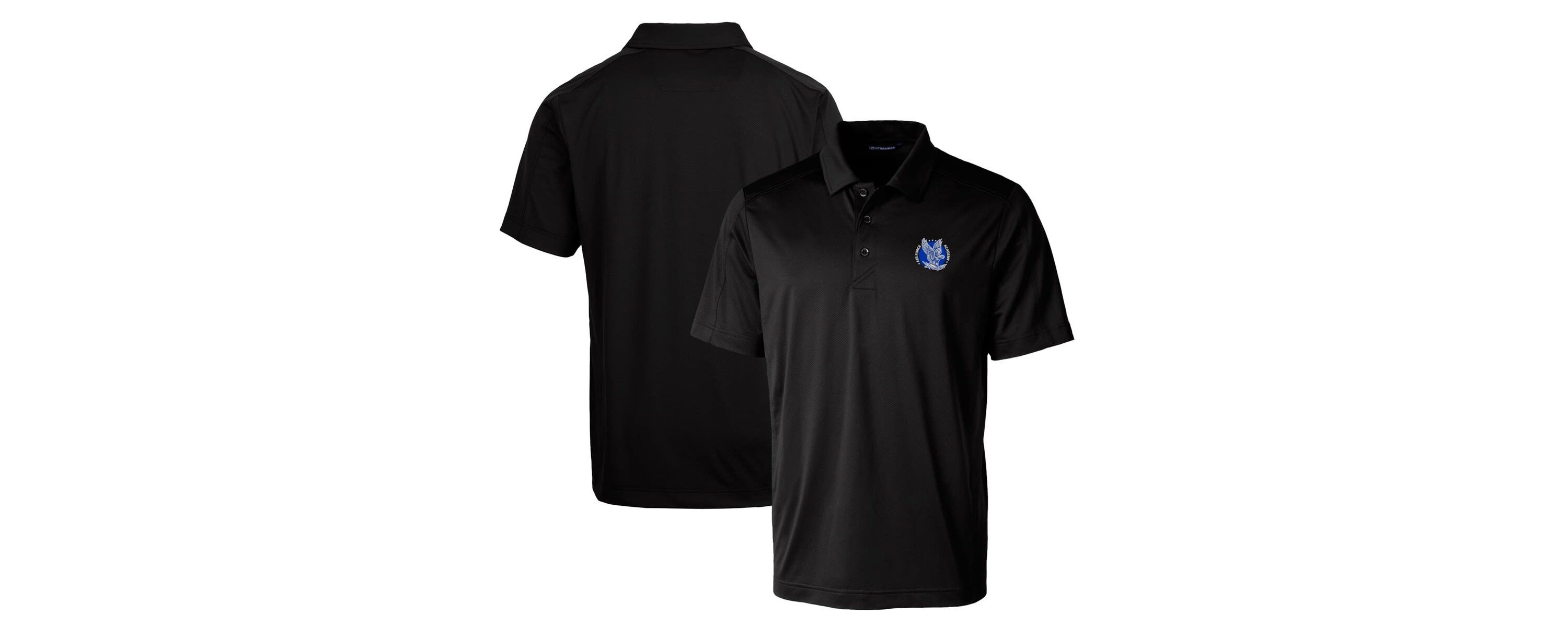 NCAA Air Force Falcons Primary Team Logo Prospect Textured Stretch Polo