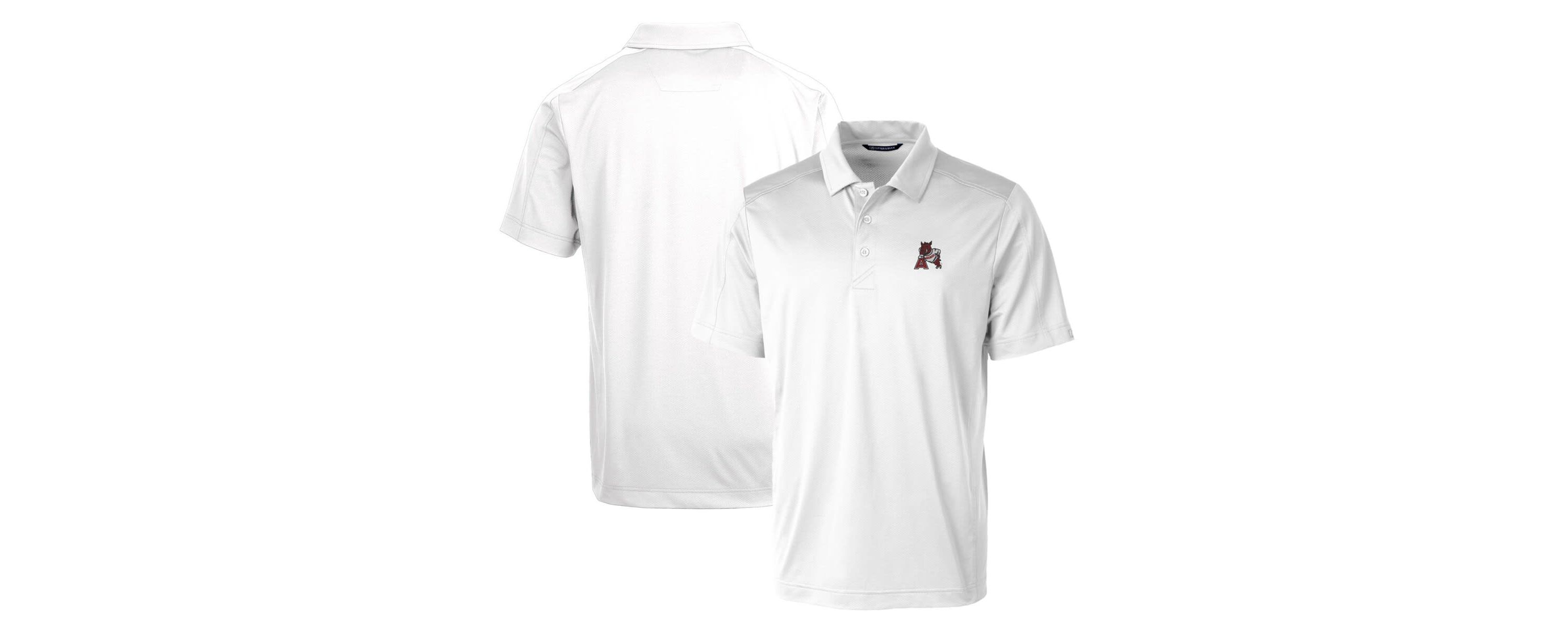 NCAA Arkansas Razorbacks Primary Team Logo Prospect Textured Stretch Polo