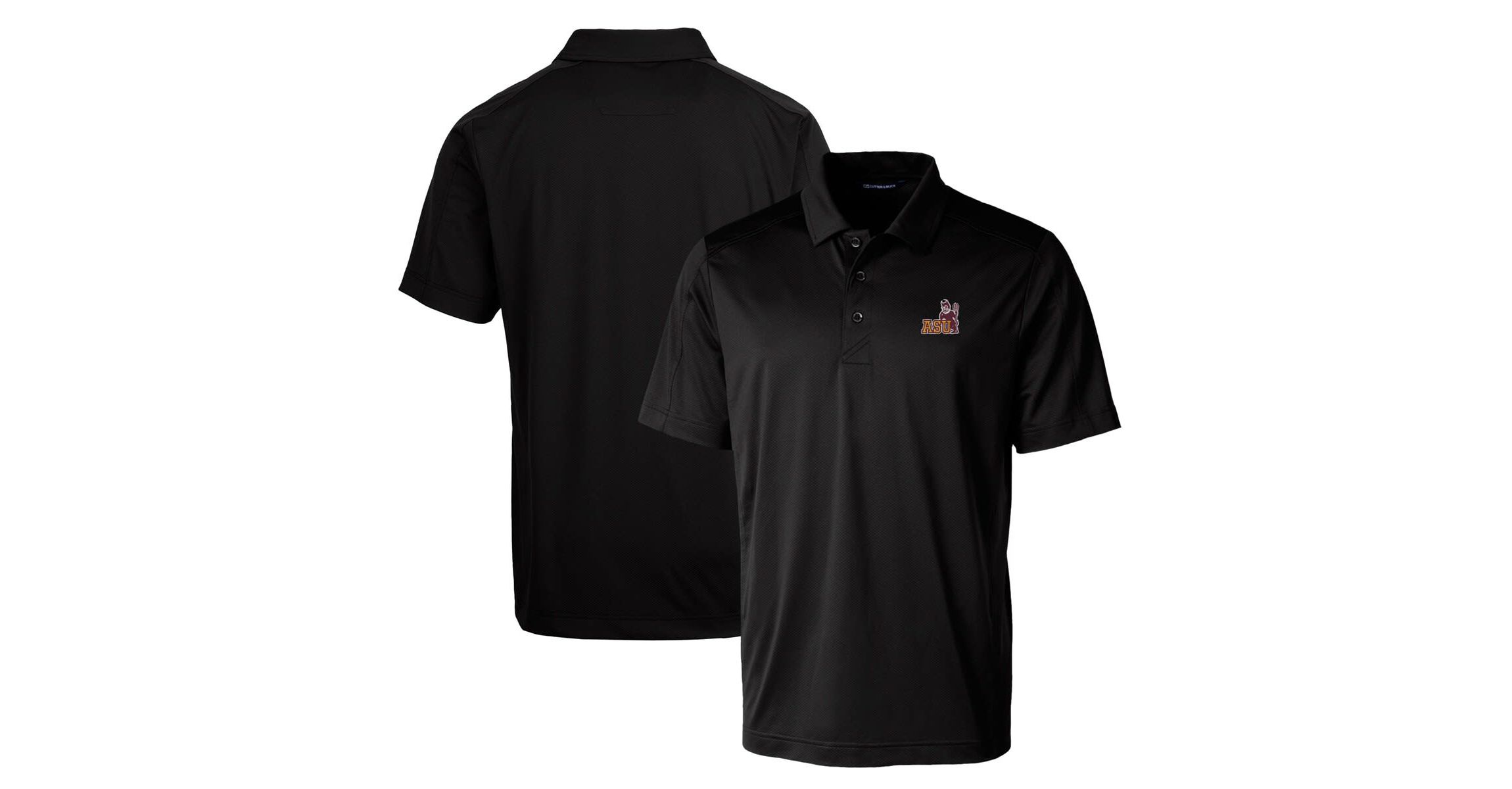 NCAA Arizona State Sun Devils Primary Team Logo Prospect Textured Stretch Polo