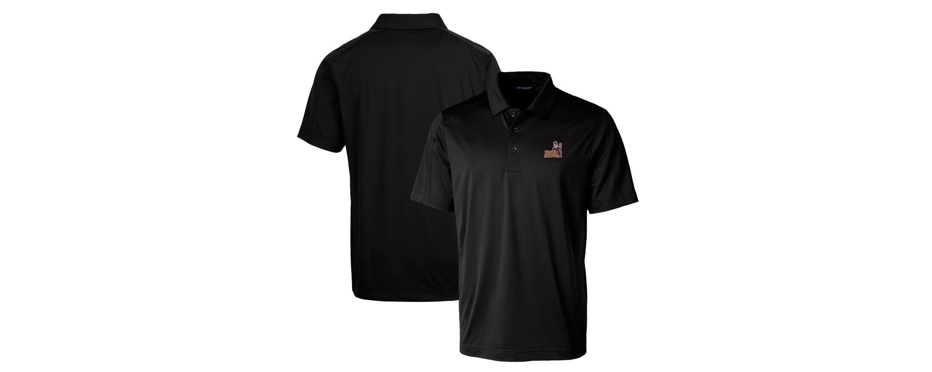 NCAA Arizona State Sun Devils Primary Team Logo Prospect Textured Stretch Polo