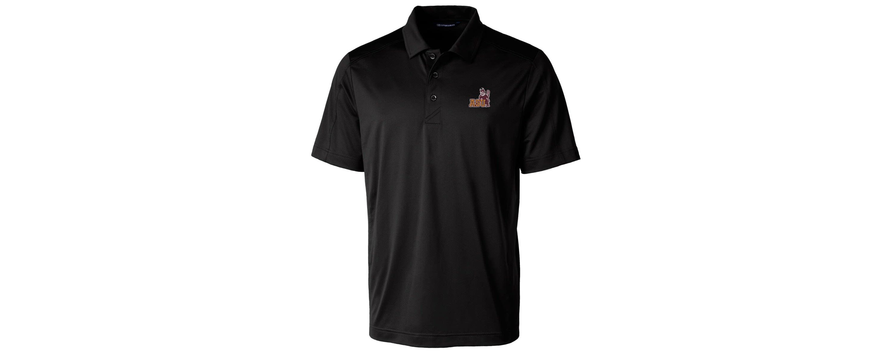 NCAA Arizona State Sun Devils Primary Team Logo Prospect Textured Stretch Polo