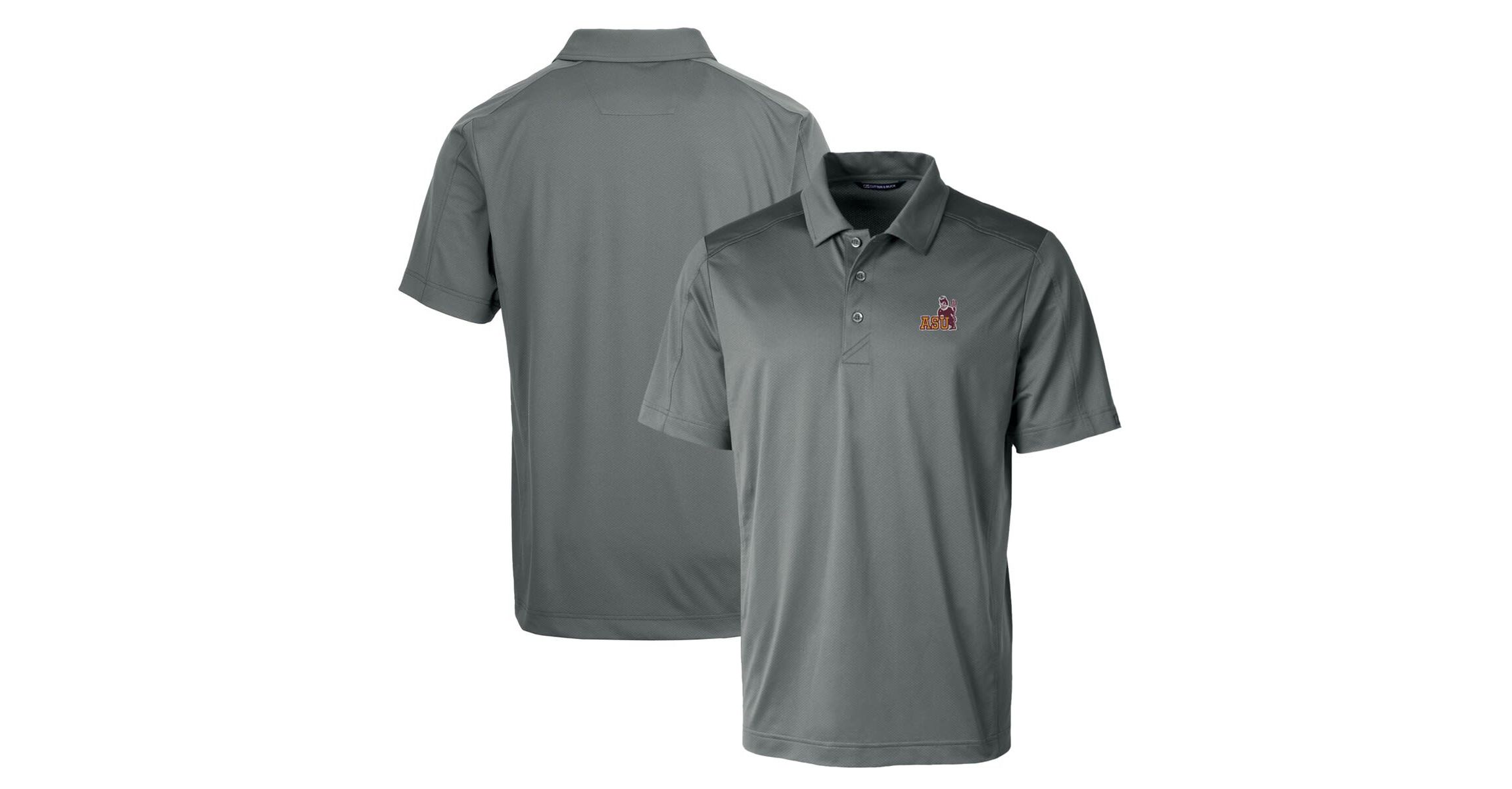 NCAA Arizona State Sun Devils Primary Team Logo Prospect Textured Stretch Polo