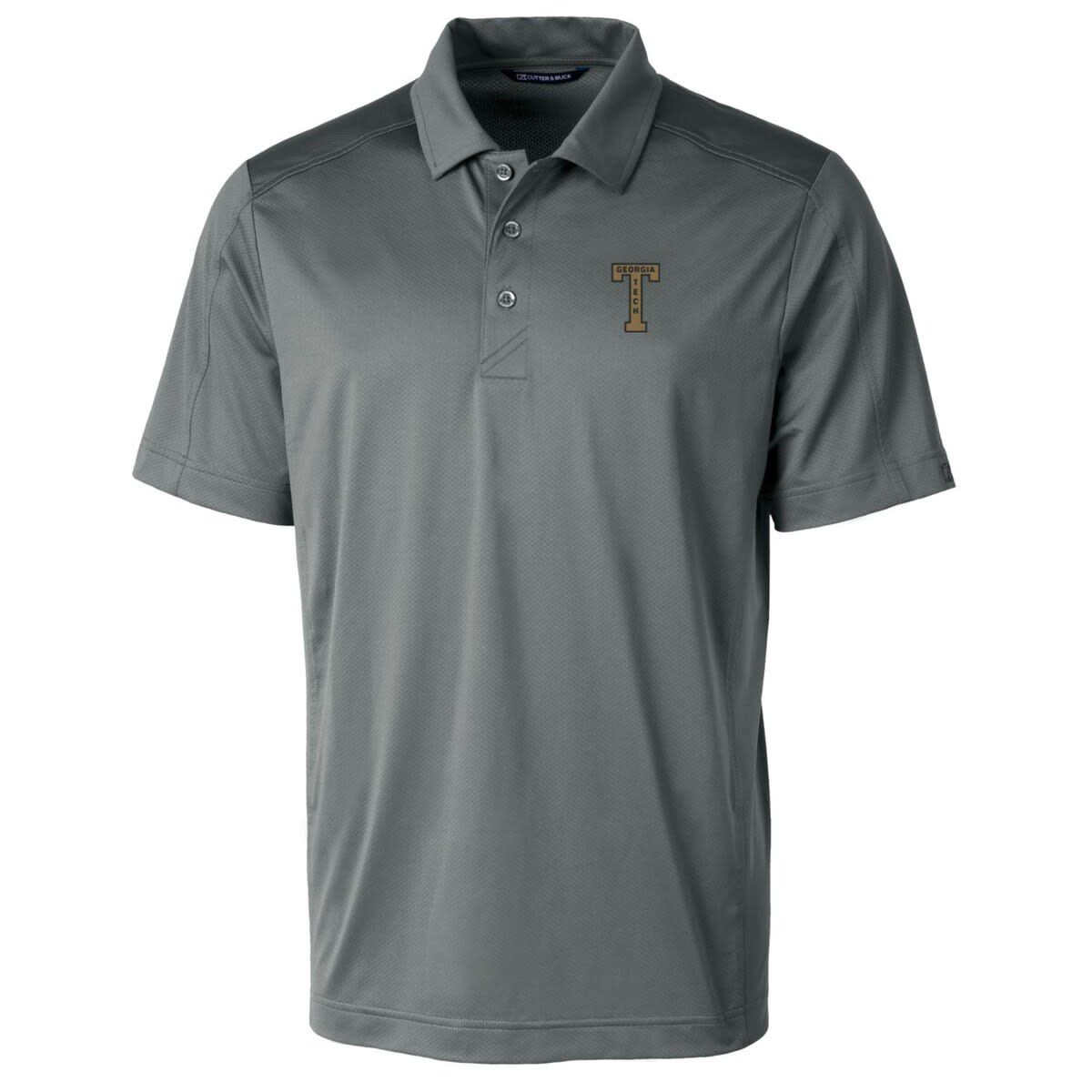 Georgia Tech Yellow Jackets NCAA Georgia Tech Jackets Primary Team Logo Prospect Textured Stretch Polo