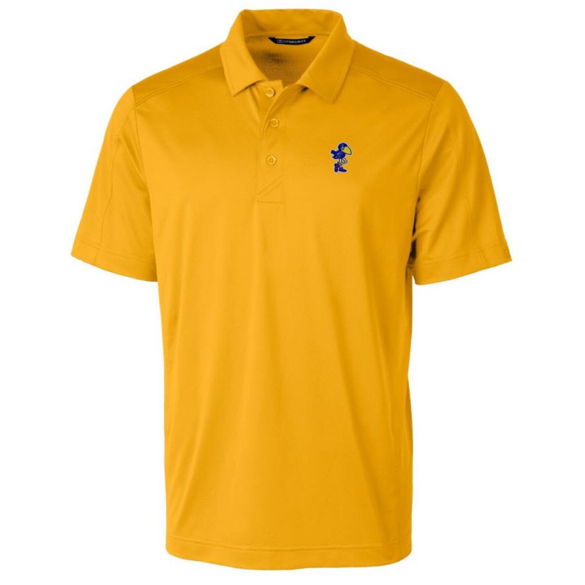 NCAA Kansas Jayhawks Primary Team Logo Prospect Textured Stretch Polo