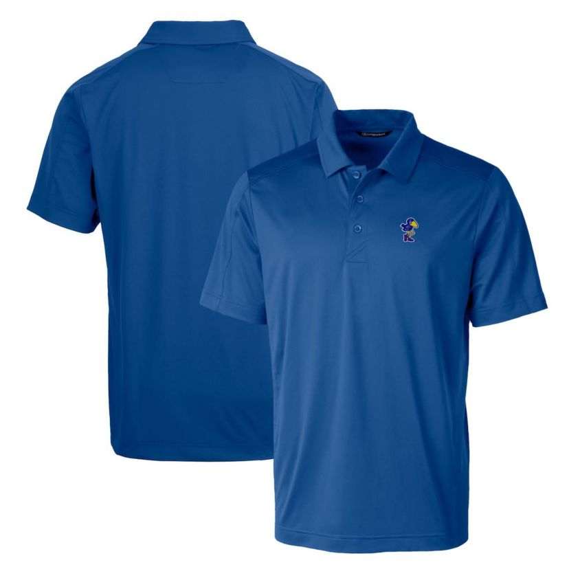 NCAA Kansas Jayhawks Primary Team Logo Prospect Textured Stretch Polo