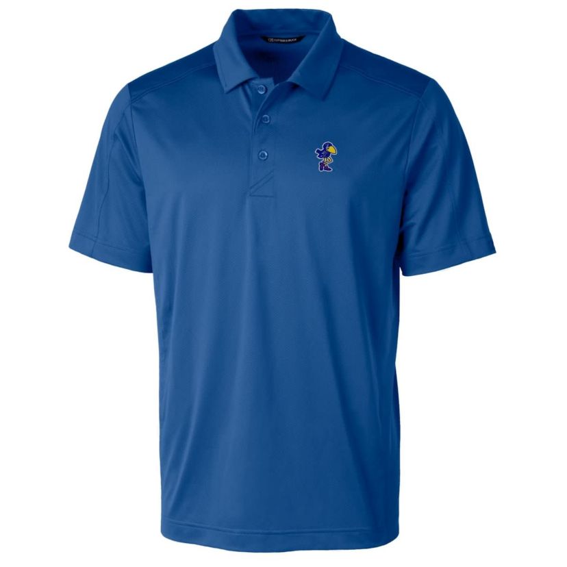 NCAA Kansas Jayhawks Primary Team Logo Prospect Textured Stretch Polo