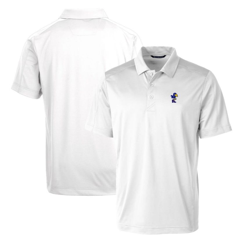 NCAA Kansas Jayhawks Primary Team Logo Prospect Textured Stretch Polo