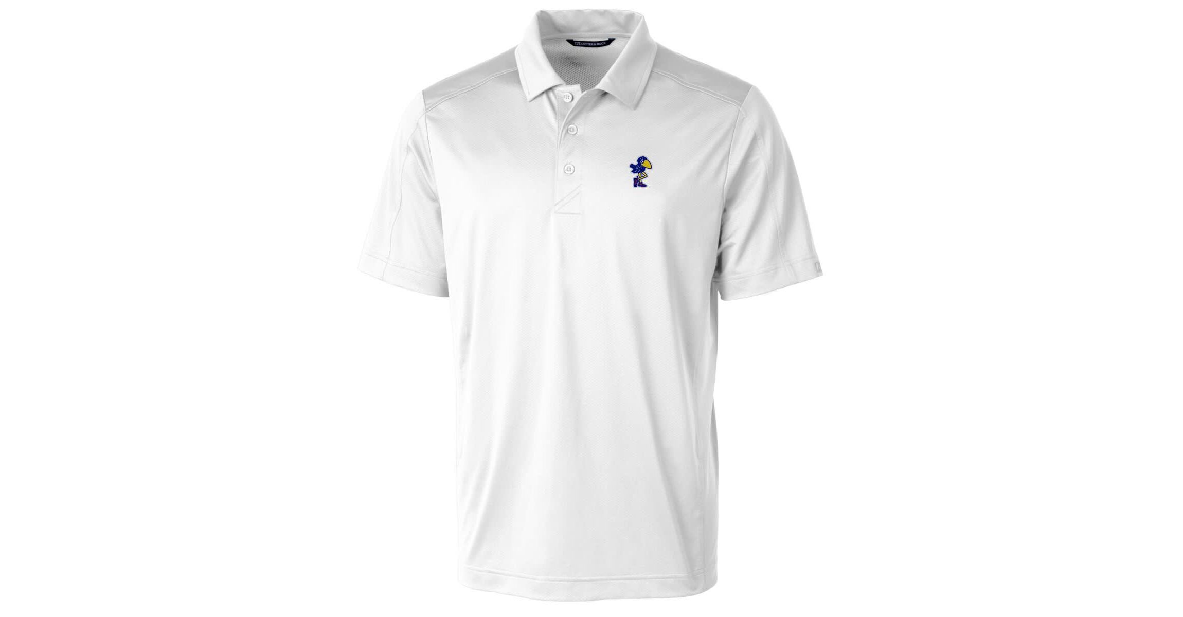 NCAA Kansas Jayhawks Primary Team Logo Prospect Textured Stretch Polo