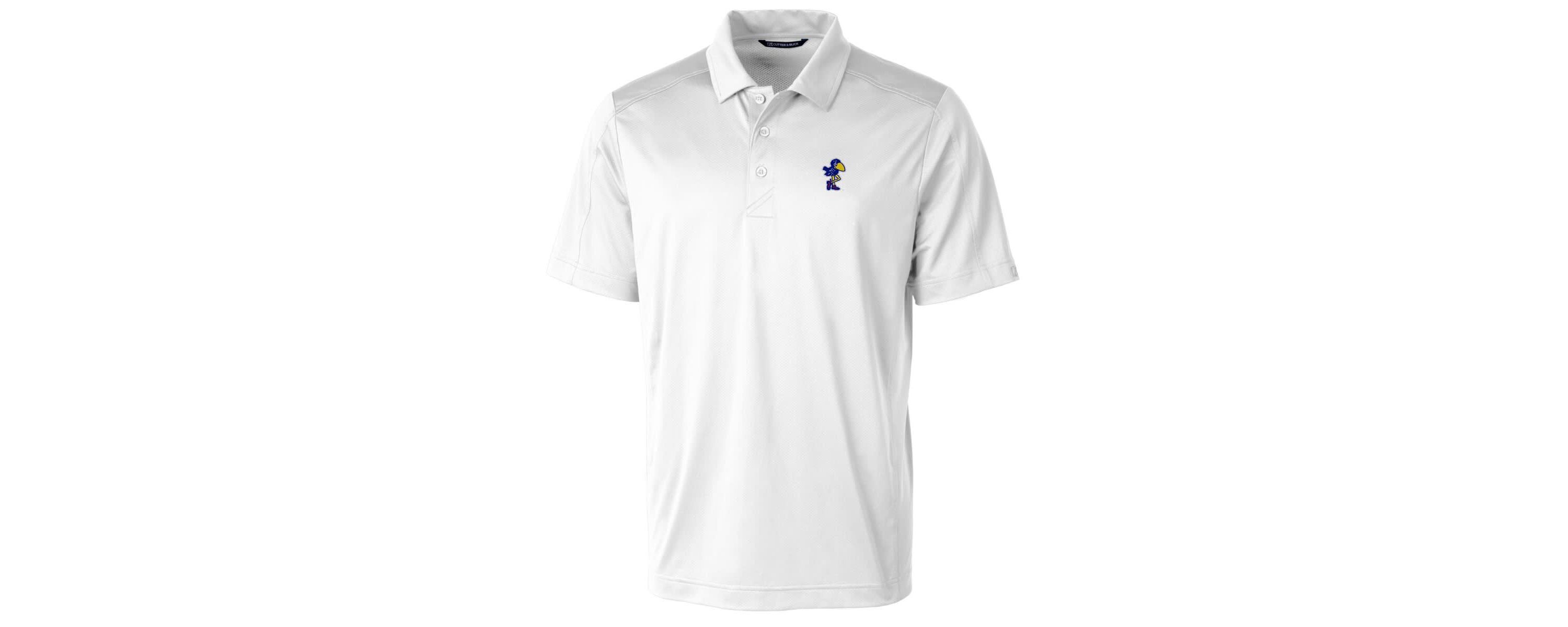 NCAA Kansas Jayhawks Primary Team Logo Prospect Textured Stretch Polo