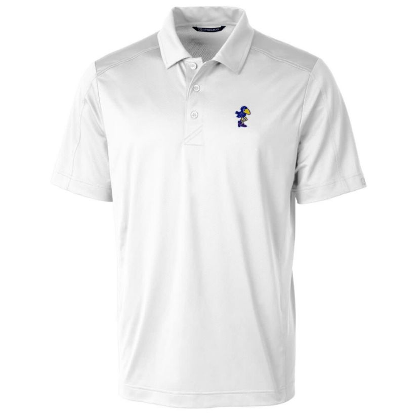 NCAA Kansas Jayhawks Primary Team Logo Prospect Textured Stretch Polo