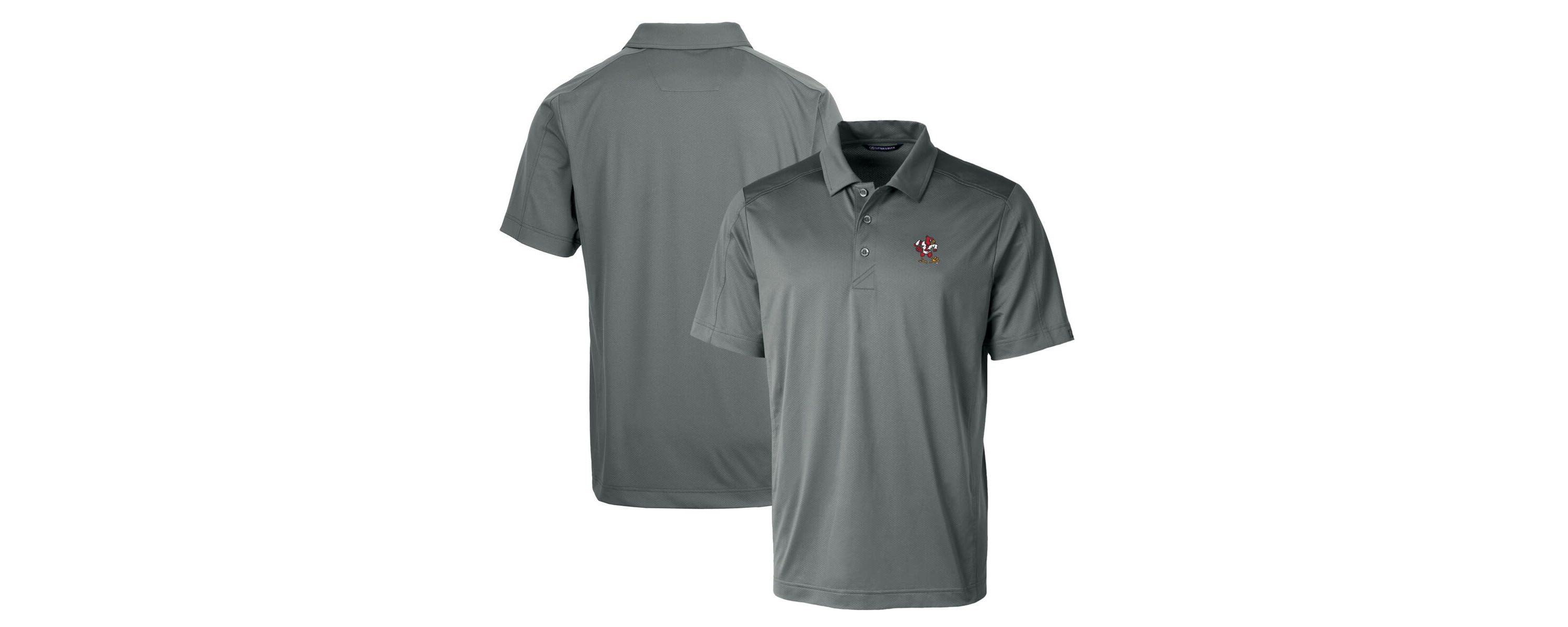 NCAA Louisville Cardinals Primary Team Logo Prospect Textured Stretch Polo