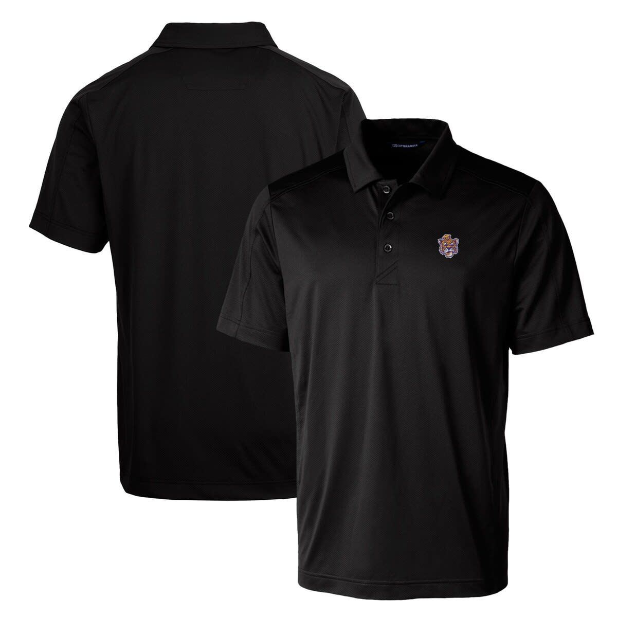 NCAA LSU Tigers Primary Team Logo Prospect Textured Stretch Polo