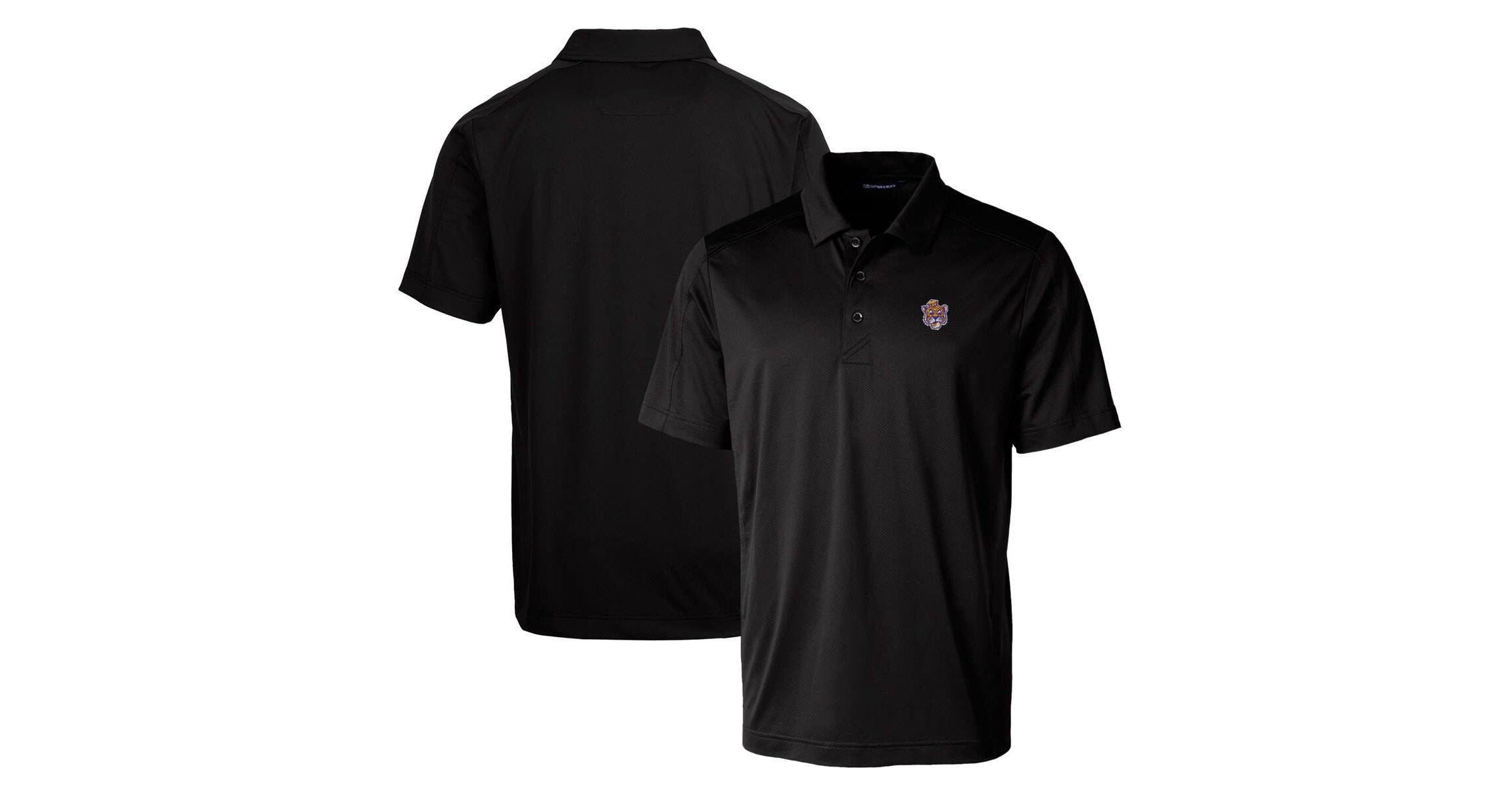 NCAA LSU Tigers Primary Team Logo Prospect Textured Stretch Polo