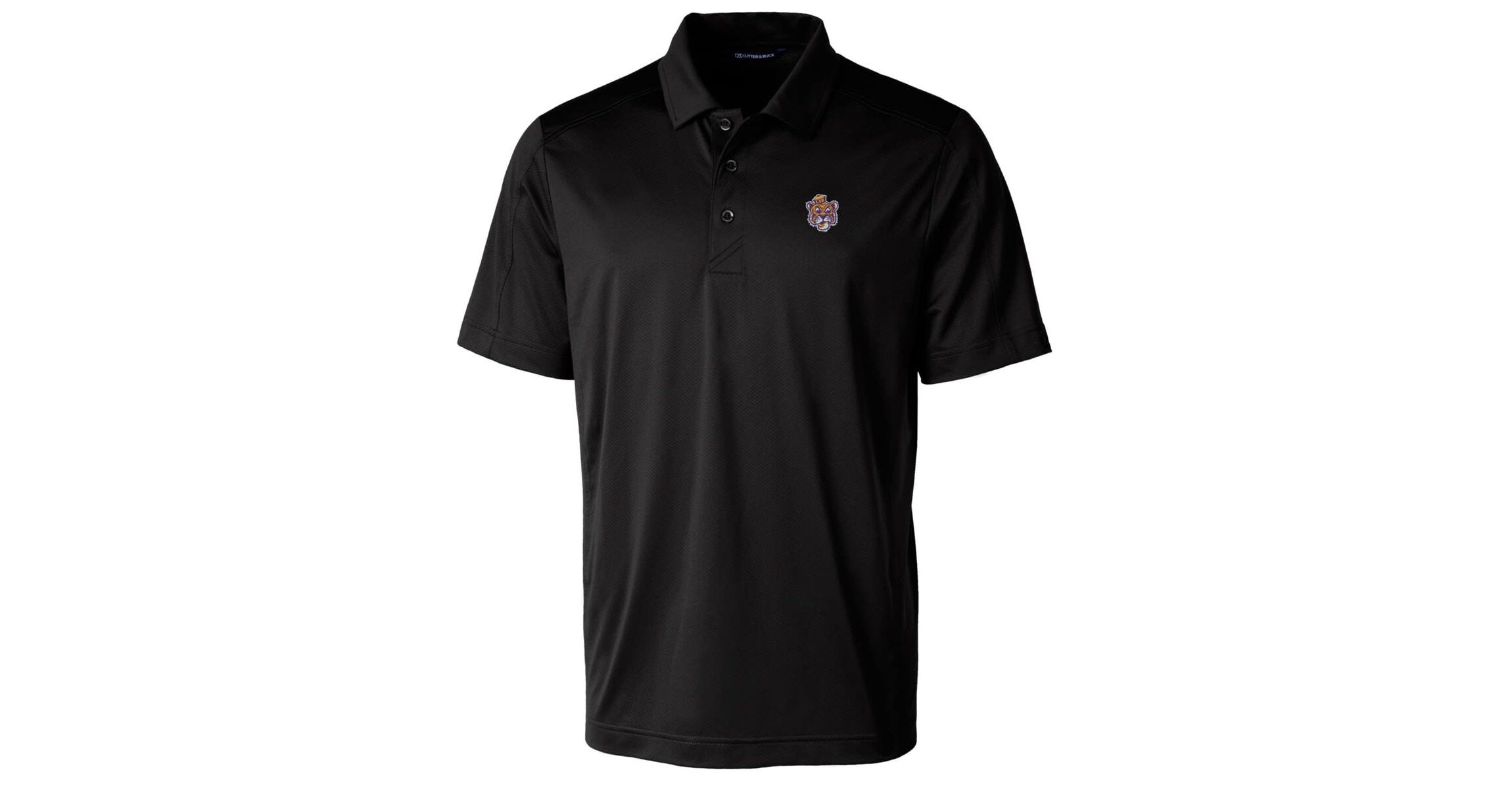 NCAA LSU Tigers Primary Team Logo Prospect Textured Stretch Polo