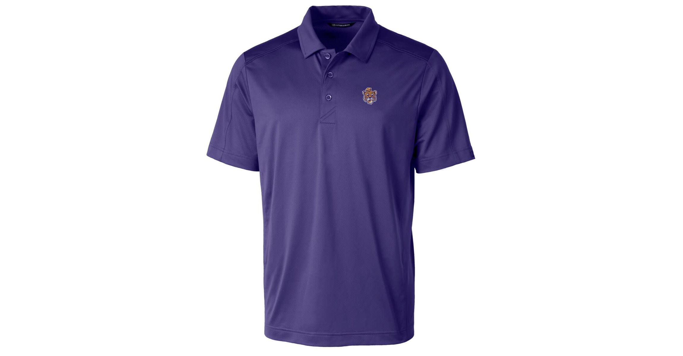 NCAA LSU Tigers Primary Team Logo Prospect Textured Stretch Polo