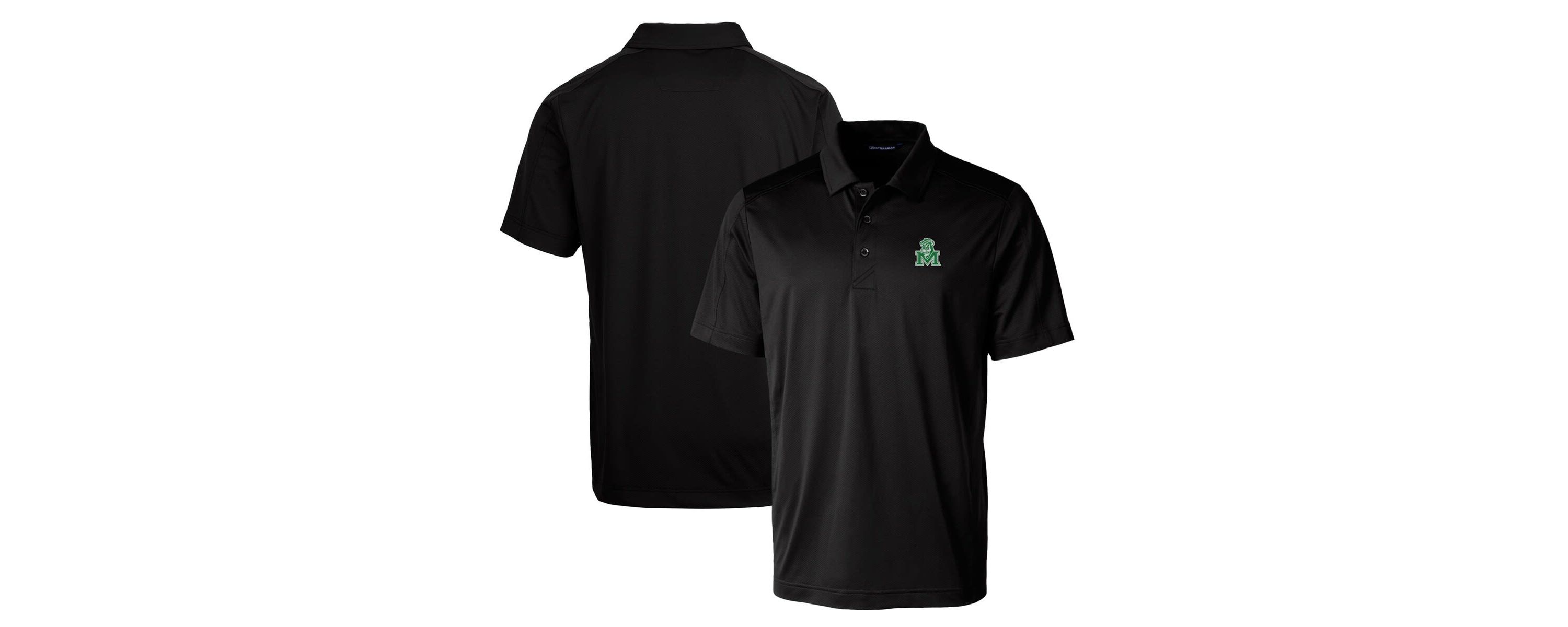 NCAA Marshall Thundering Herd Primary Team Logo Prospect Textured Stretch Polo