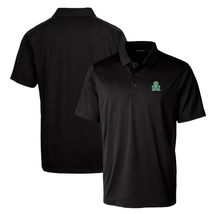 NCAA Marshall Thundering Herd Primary Team Logo Prospect Textured Stretch Polo