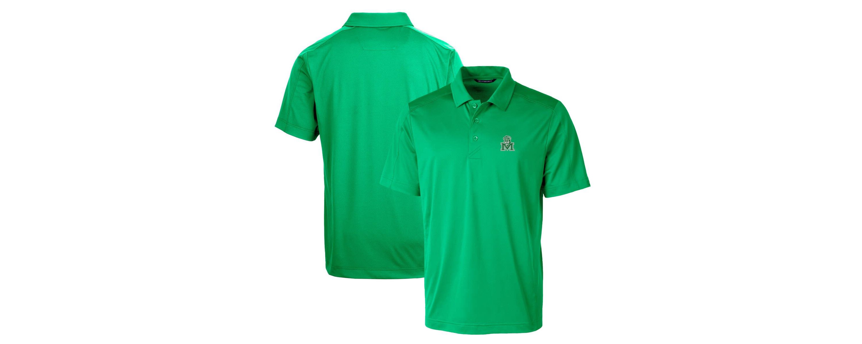 NCAA Kelly Marshall Thundering Herd Primary Team Logo Prospect Textured Stretch Polo