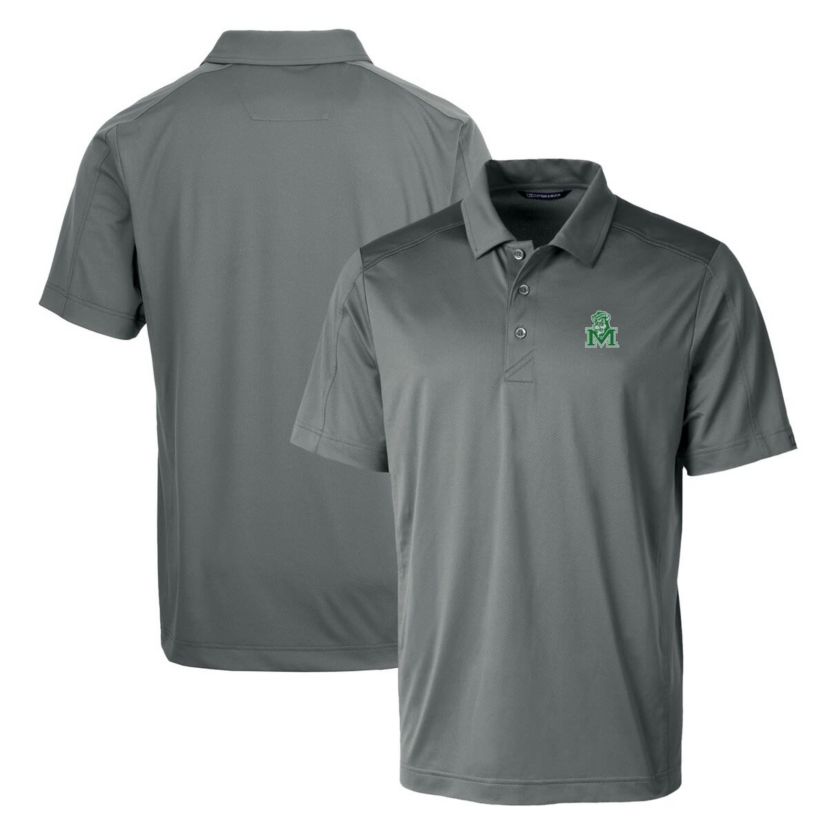NCAA Marshall Thundering Herd Primary Team Logo Prospect Textured Stretch Polo