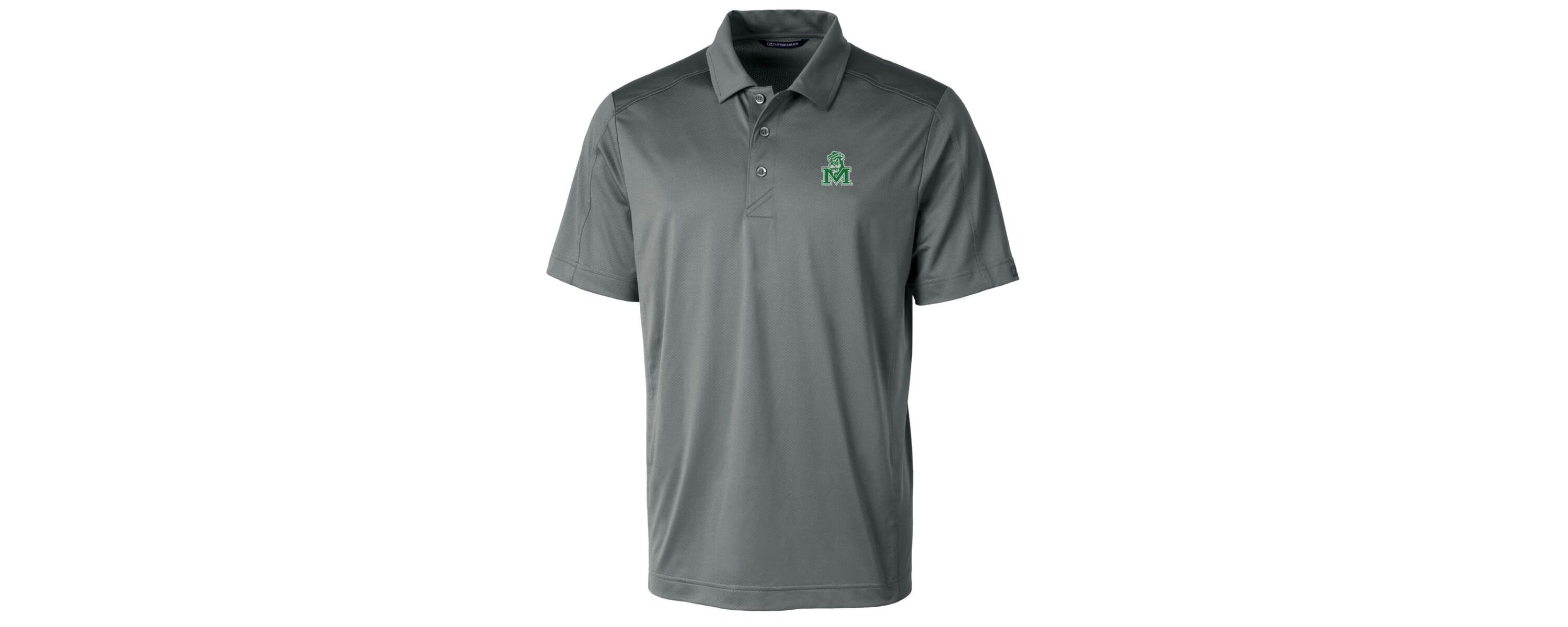 NCAA Marshall Thundering Herd Primary Team Logo Prospect Textured Stretch Polo