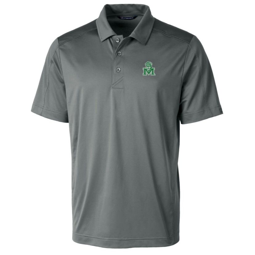 NCAA Marshall Thundering Herd Primary Team Logo Prospect Textured Stretch Polo