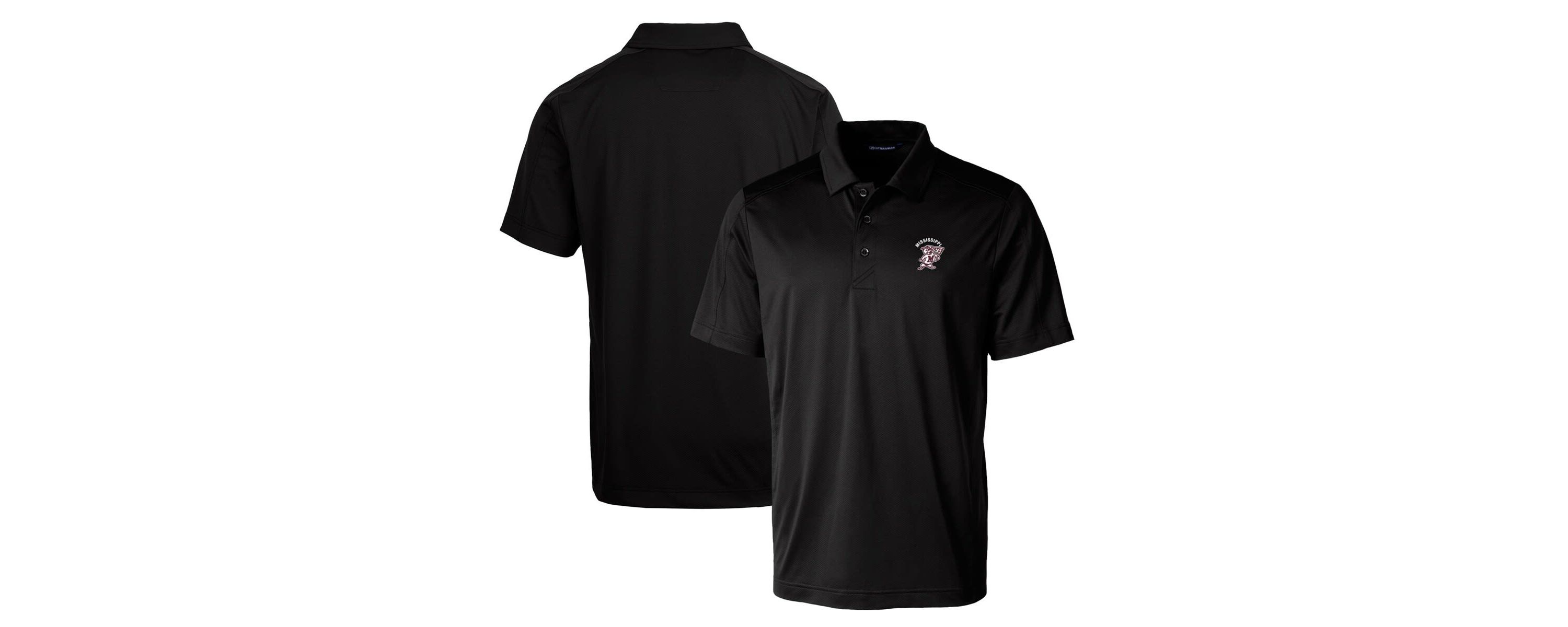 NCAA Mississippi State Bulldogs Primary Team Logo Prospect Textured Stretch Polo