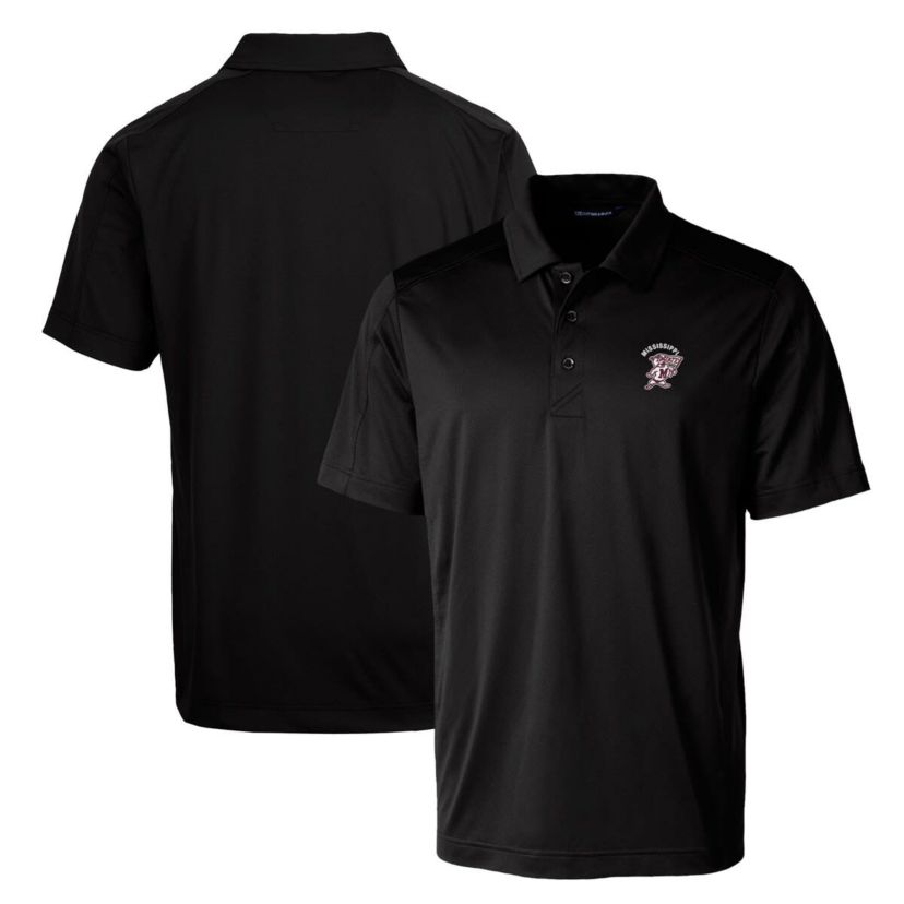 NCAA Mississippi State Bulldogs Primary Team Logo Prospect Textured Stretch Polo