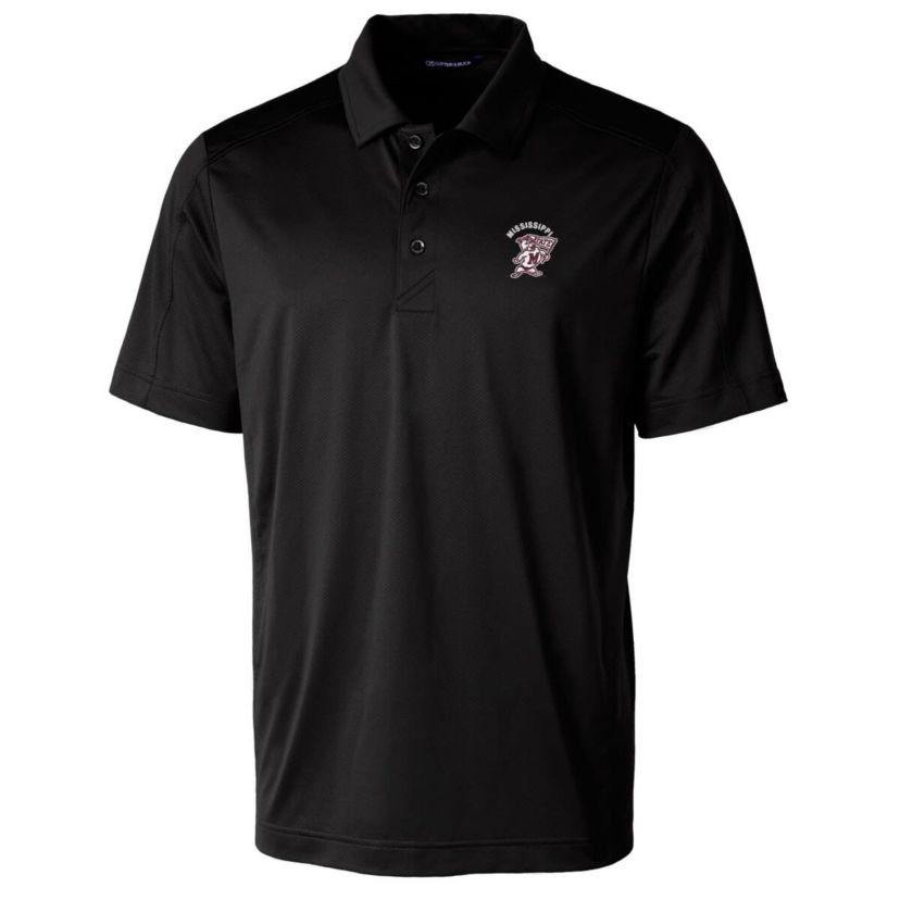 NCAA Mississippi State Bulldogs Primary Team Logo Prospect Textured Stretch Polo