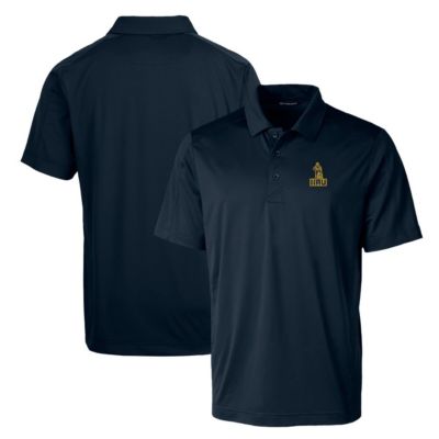 Cutter & Buck Men's NCAA Northern Arizona Lumberjacks Primary Team Logo Prospect Textured Stretch Polo, Navy Blue, 3XL
