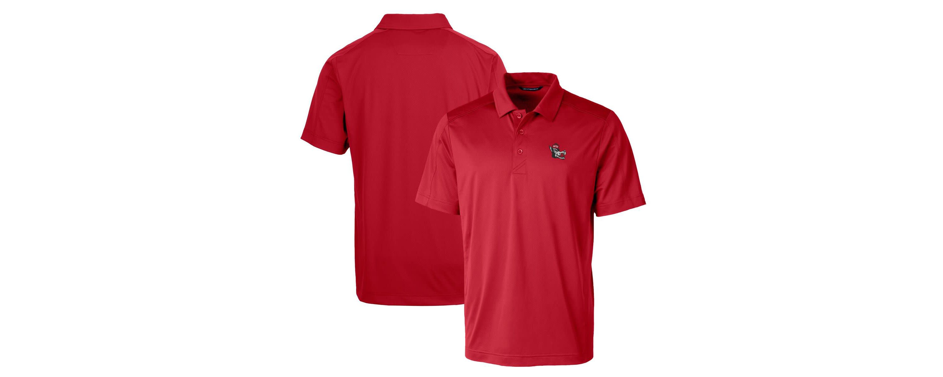 NCAA NC State Wolfpack Primary Team Logo Prospect Textured Stretch Polo