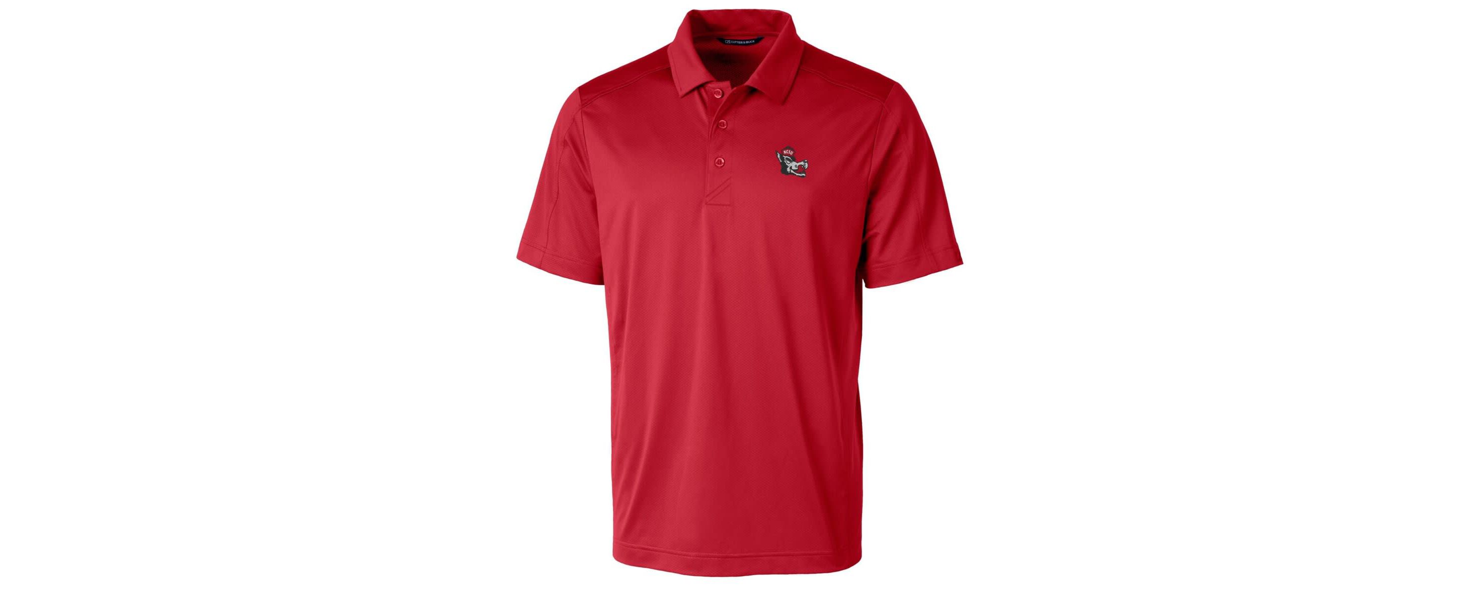 NCAA NC State Wolfpack Primary Team Logo Prospect Textured Stretch Polo