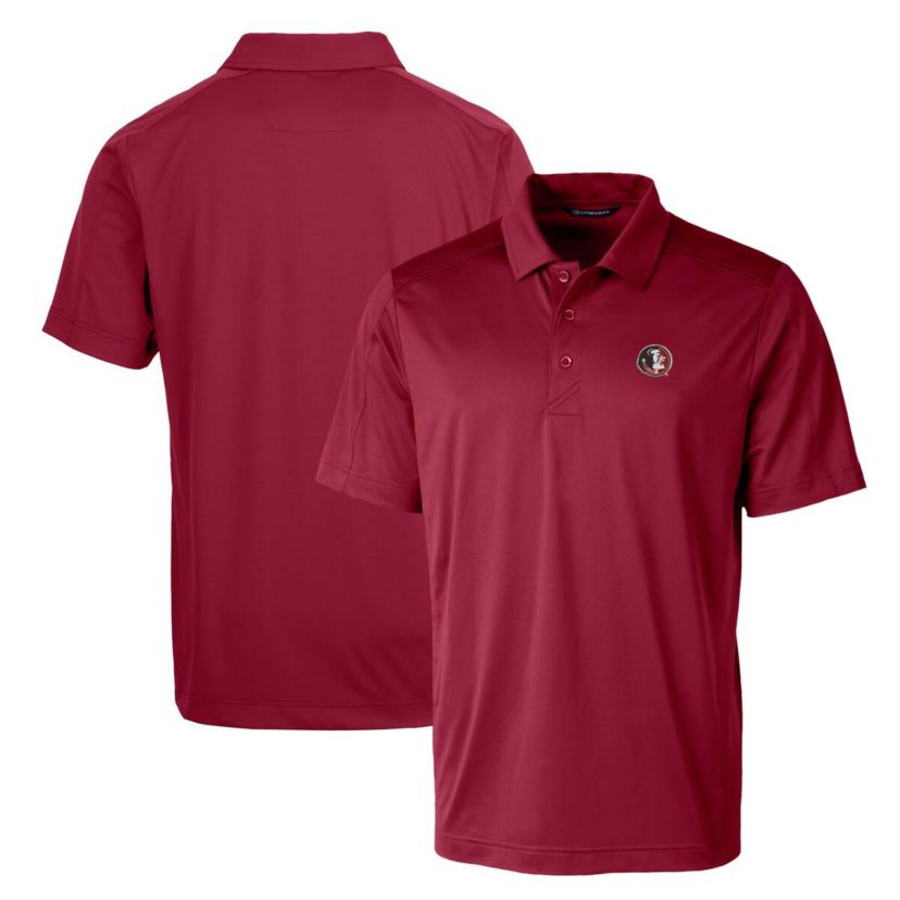 NCAA Florida State Seminoles Primary Team Logo Prospect Textured Stretch Polo