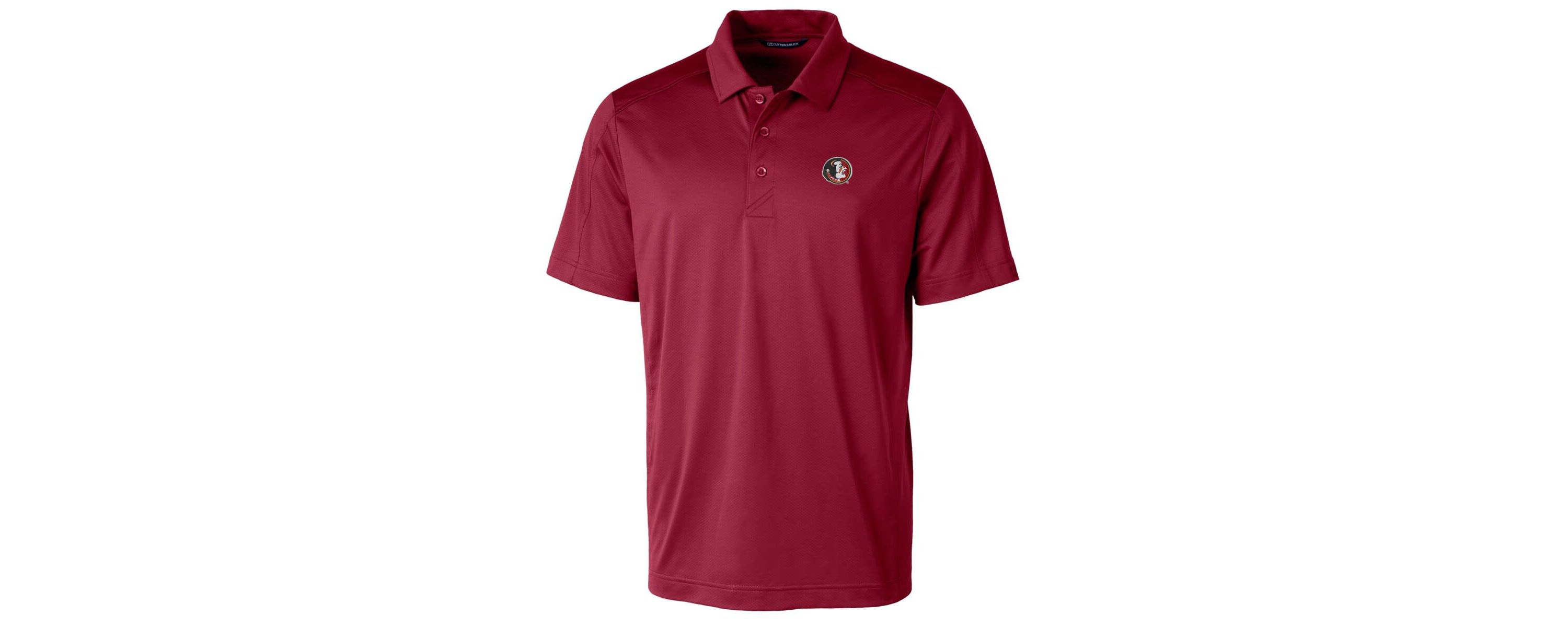 NCAA Florida State Seminoles Primary Team Logo Prospect Textured Stretch Polo