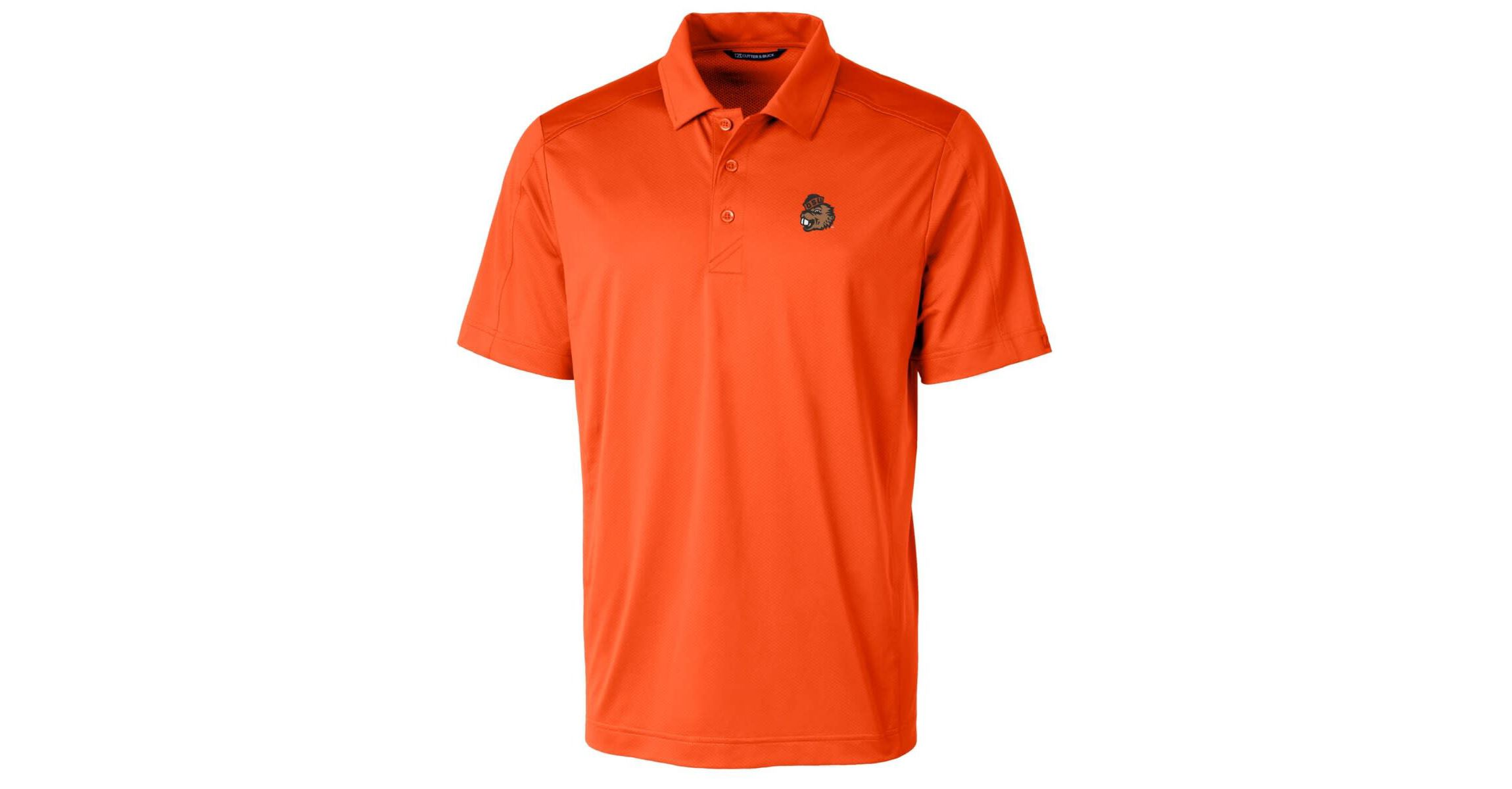NCAA Oregon State Beavers Primary Team Logo Prospect Textured Stretch Polo