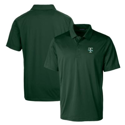 Cutter & Buck Men's Tulane Green Wave NCAA Tulane Wave Primary Team Logo Prospect Textured Stretch Polo