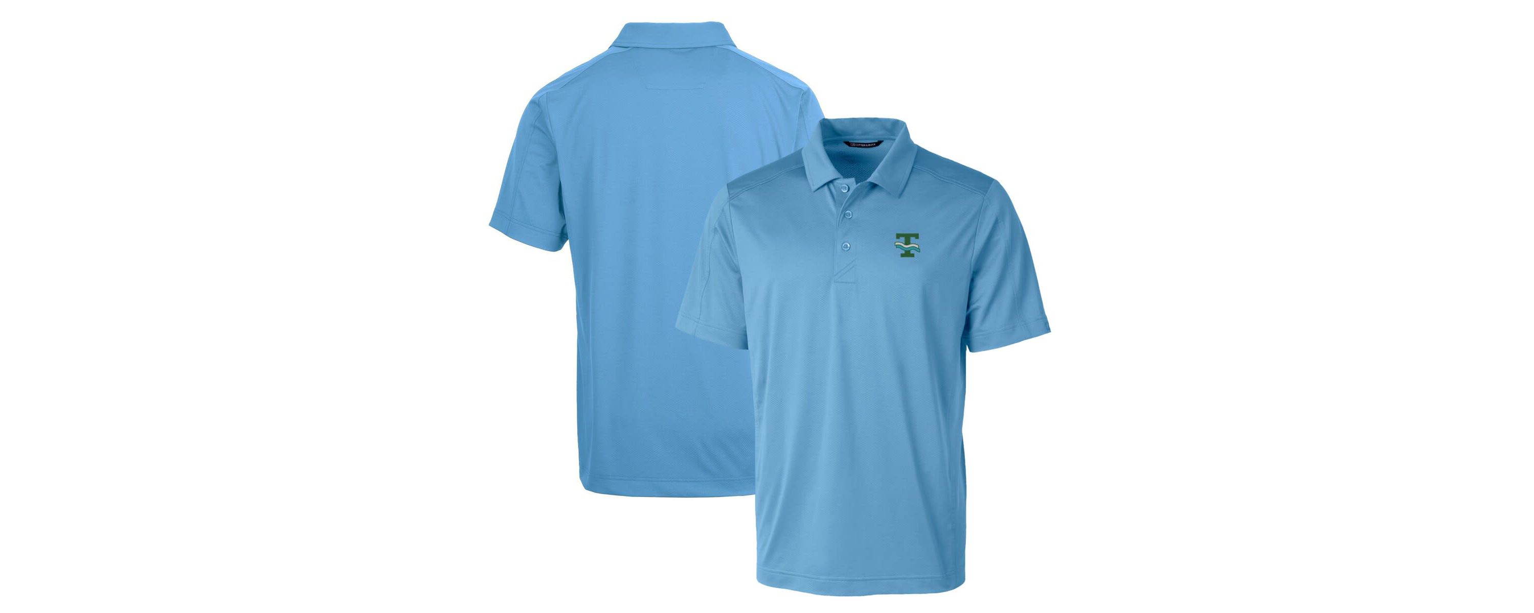 Tulane Green Wave NCAA Light Tulane Wave Primary Team Logo Prospect Textured Stretch Polo