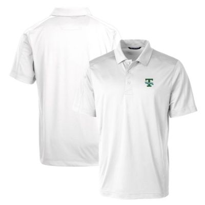 Cutter & Buck Men's Tulane Green Wave NCAA Tulane Wave Primary Team Logo Prospect Textured Stretch Polo
