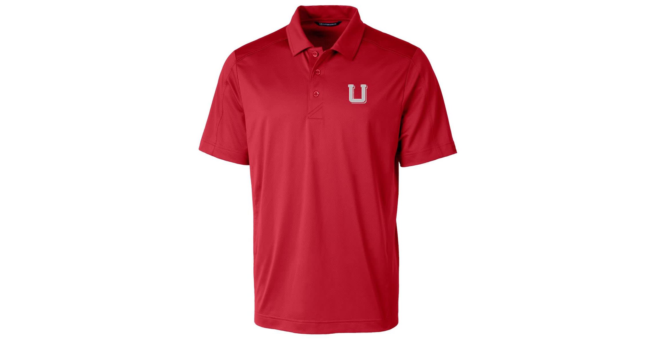 NCAA Utah Utes Primary Team Logo Prospect Textured Stretch Polo