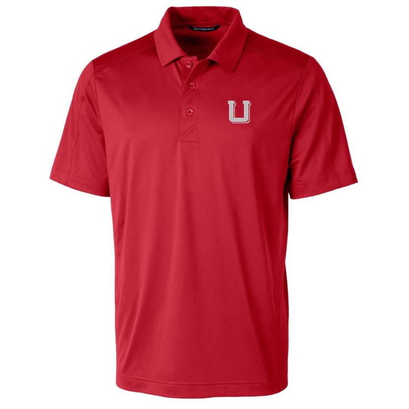 NCAA Utah Utes Primary Team Logo Prospect Textured Stretch Polo