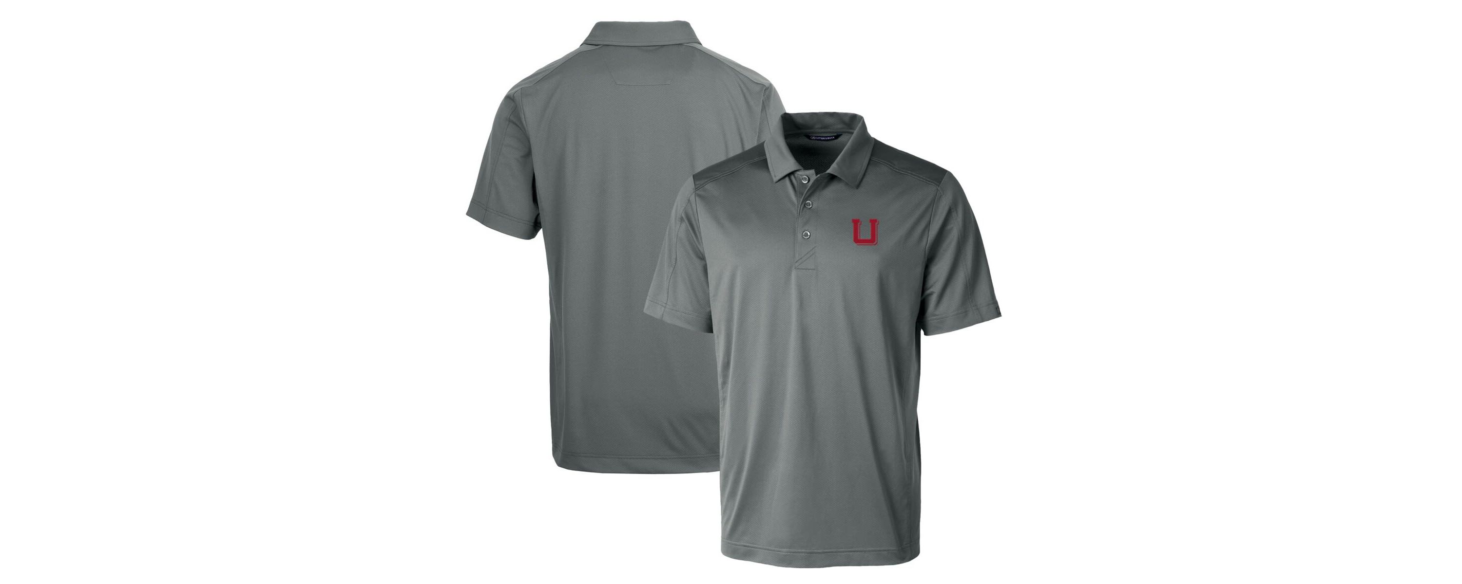 NCAA Utah Utes Primary Team Logo Prospect Textured Stretch Polo