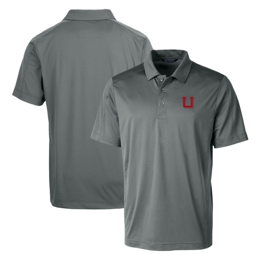 NCAA Utah Utes Primary Team Logo Prospect Textured Stretch Polo