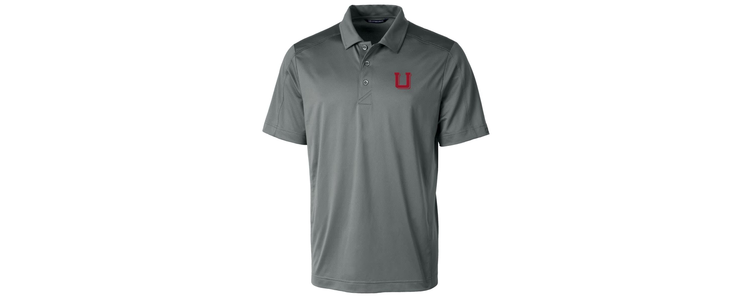 NCAA Utah Utes Primary Team Logo Prospect Textured Stretch Polo