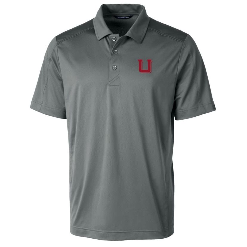 NCAA Utah Utes Primary Team Logo Prospect Textured Stretch Polo
