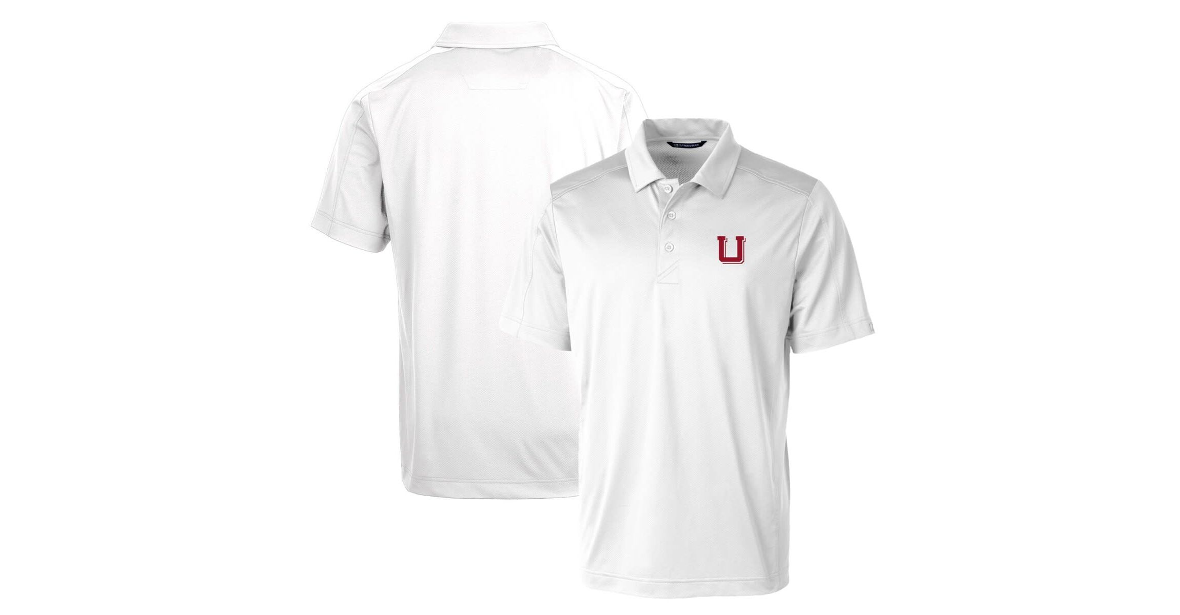 NCAA Utah Utes Primary Team Logo Prospect Textured Stretch Polo
