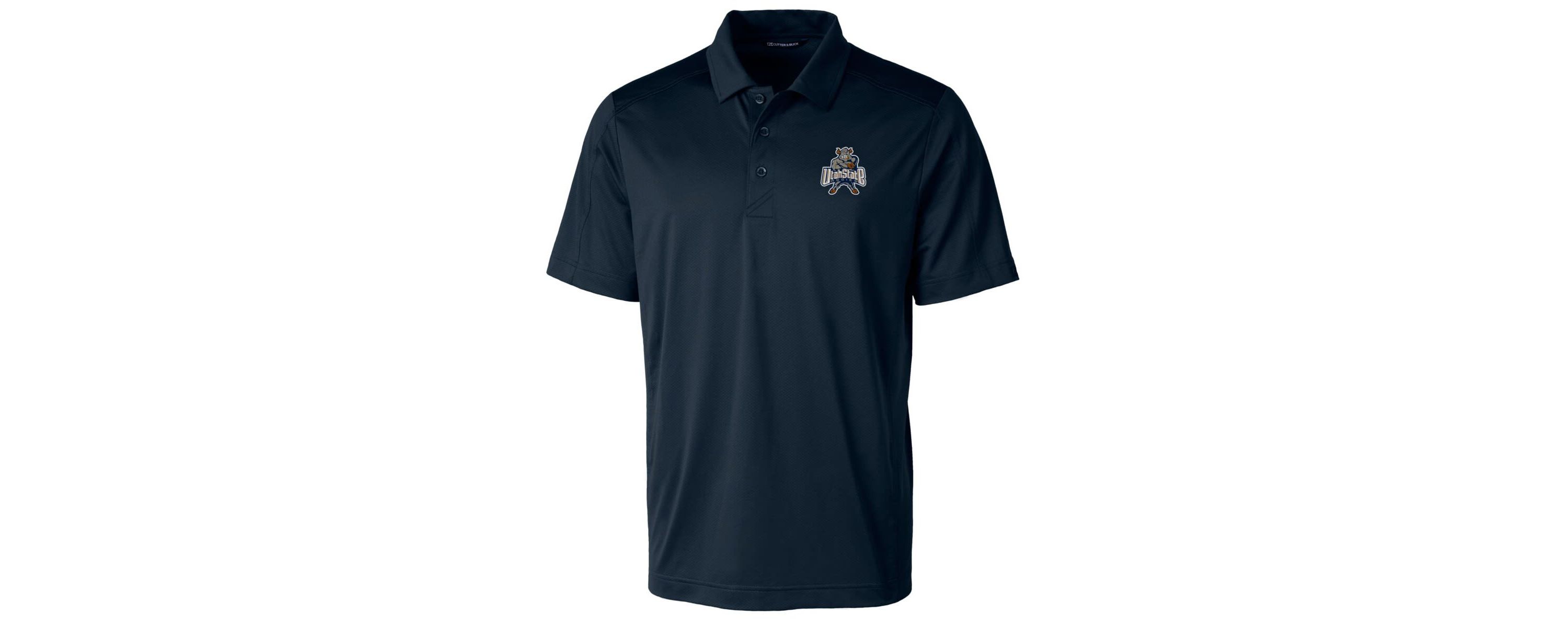 NCAA Utah State Aggies Primary Team Logo Prospect Textured Stretch Polo