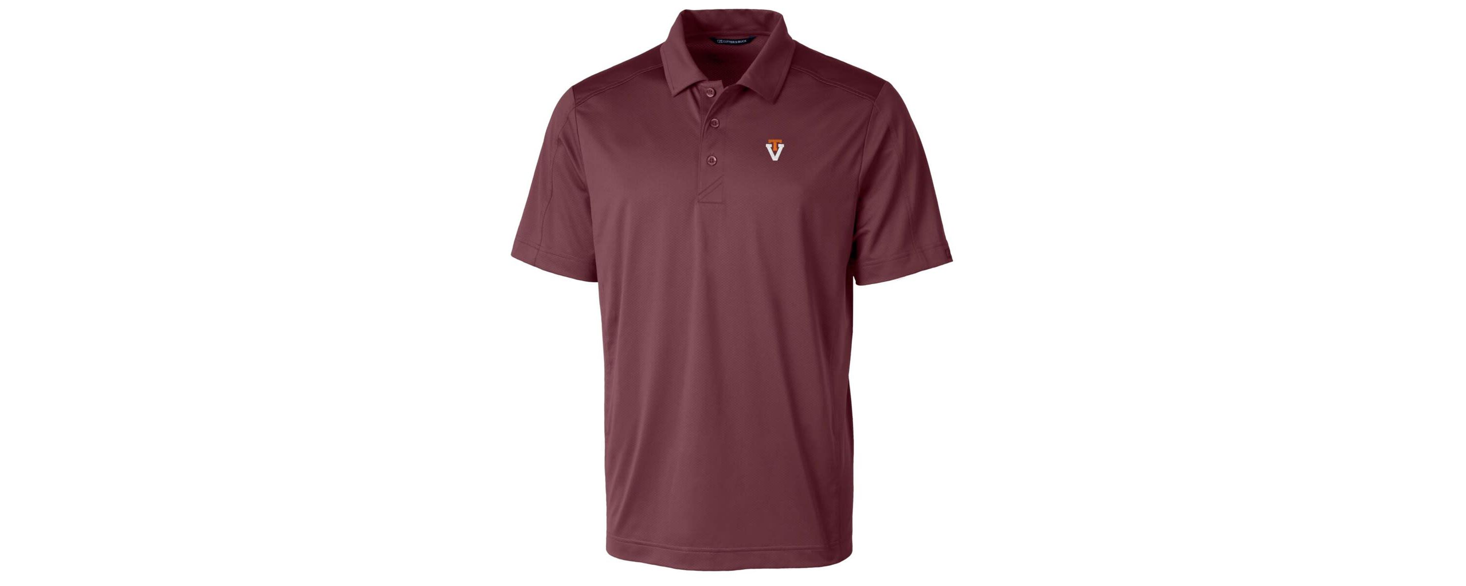 NCAA Virginia Tech Hokies Primary Team Logo Prospect Textured Stretch Polo