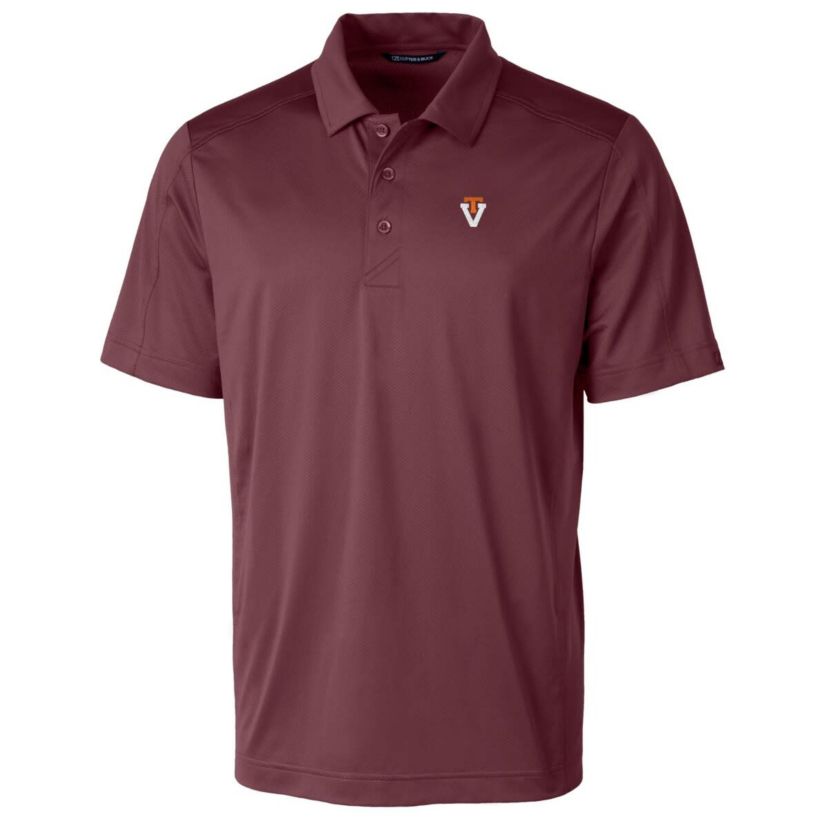 NCAA Virginia Tech Hokies Primary Team Logo Prospect Textured Stretch Polo